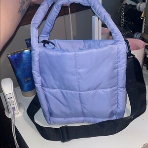 Lavender Quilted Shoulder Bag